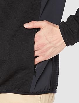 Munsingwear - 新品マンシング上質ノーカラージャケット、メッシュブラック icefield_pbm-mu4fve01m